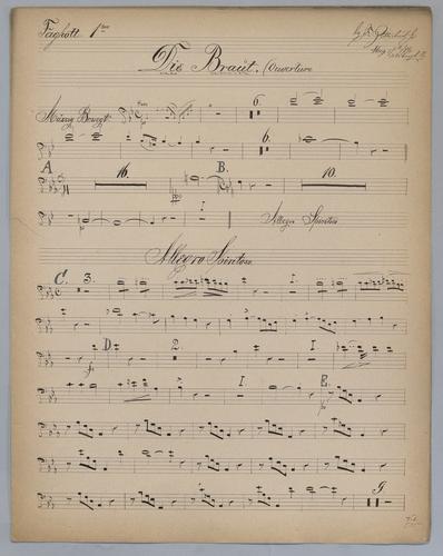 Ouverture : Die Braüt - Parts: Bassoon 1