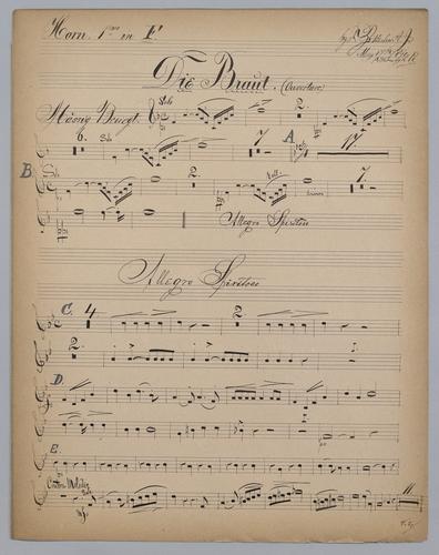Ouverture : Die Braüt - Parts: Horn 1
