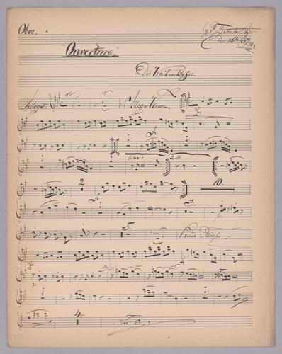 Ouverture : Die Weihnachtsfee - Parts: Oboe