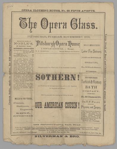 Theatre program - Our American Cousin! with E.A. Sothern
