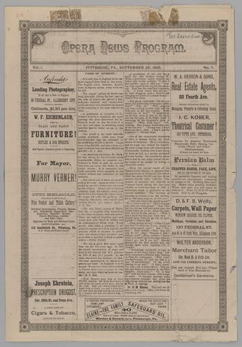 Theatre program - The Bandit King with James. H. Wallick