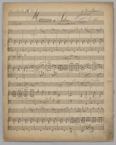 Morceau de Salon : [no.] 12 - Score