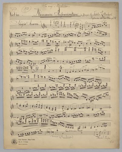 Romance Improvisation - Parts: Violin