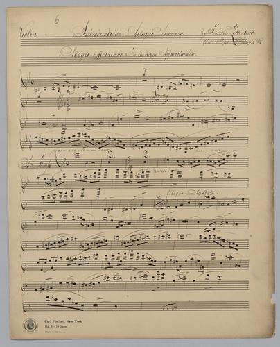 Introductione e Adagio Amoroso - Parts: Violin