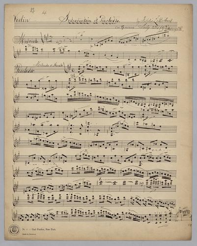 Introduction et Praeludio - Parts: Violin