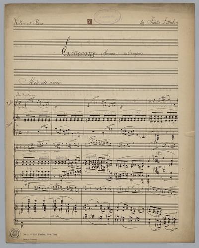 Erinerung : Morceau - Score