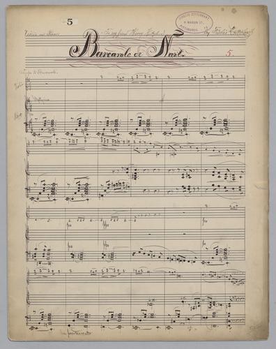 Barcarole de Nuit - Score