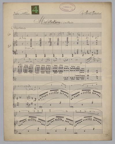 Meditation : [no.] 4 - Score