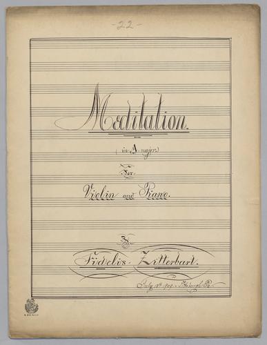 Meditation : [no.] 22 - Score