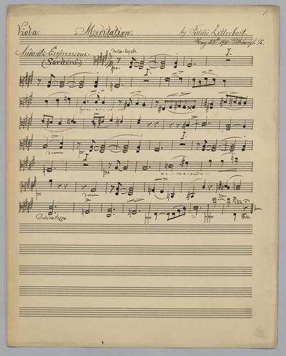 Meditation - Parts: Viola