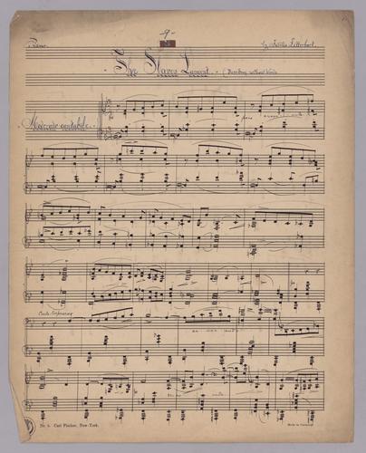 The Slaves Lament : Bass Song without Words : [for] Piano : [in Bb major],