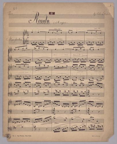 Rondo : [no.] 6 : [for] Piano : in E Major,