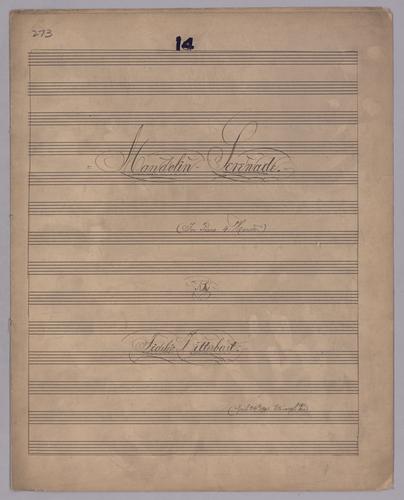 Mandolin Serenade : for Piano, 4 Hands : [in Bb major],