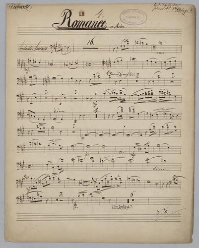 Romance : [no.] 4 - Parts: Violoncello