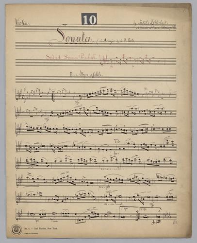 3d Sonata : in A Major - Parts: Violin
