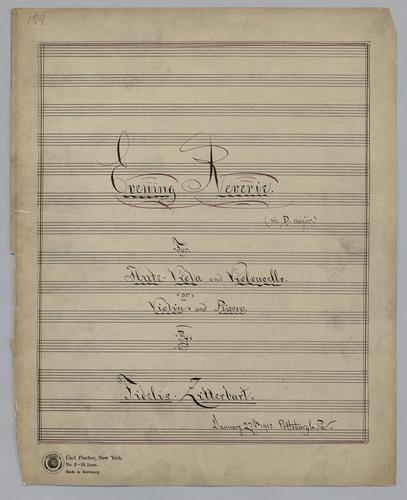Evening Reverie : in D Major - Score