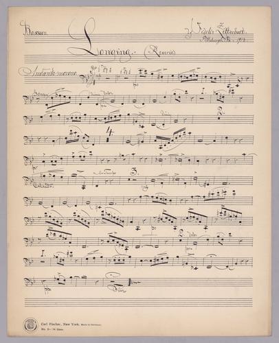 Longing : Reverie - Parts: Bassoon