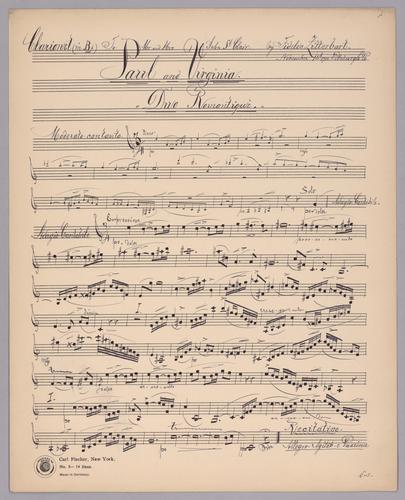 Paul and Virgina : Duo Romantique - Parts: Clarinet