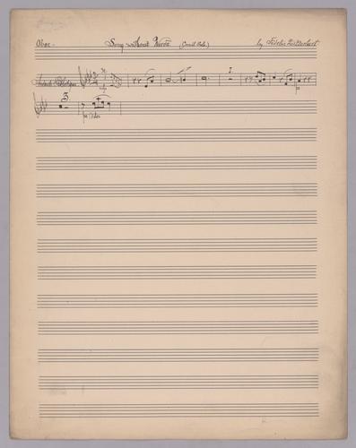 Song without Words - Parts: Oboe
