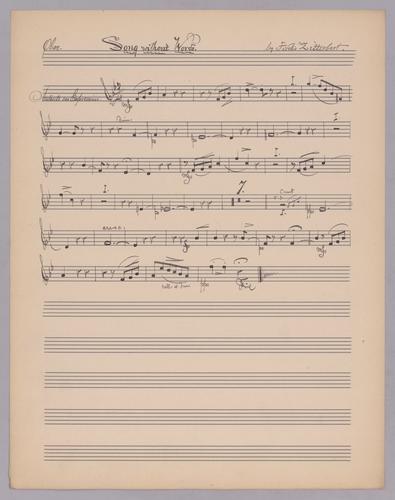 Song without Words - Parts: Oboe