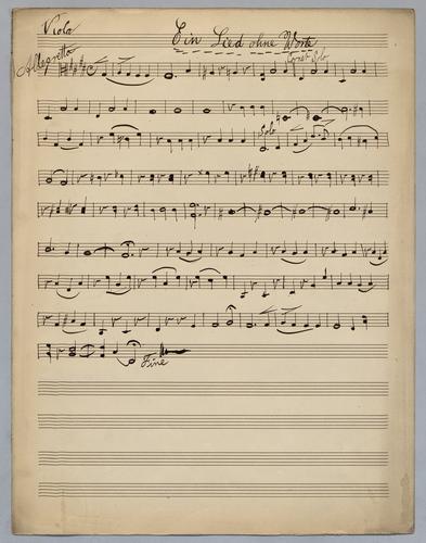 Ein Lied ohne Worte - Parts: Viola