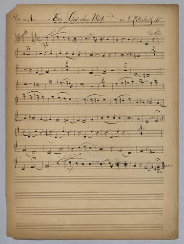 Ein Lied ohne Worte - Parts: Clarinet in A