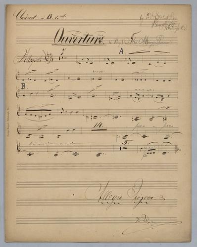 Ouverture : in F Major - Parts: Clarinet 2 in B