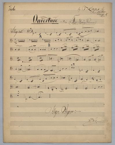 Ouverture : in F Major - Parts: Viola