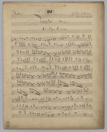 Sonata : [no.] 21 - Parts: Flute