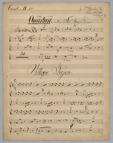 Ouverture : in F Major - Parts: Cornet 1 in B
