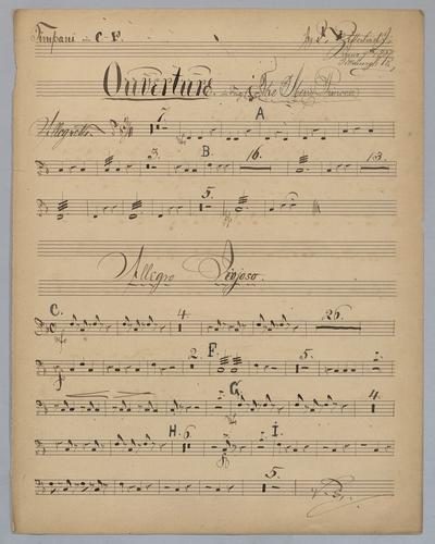 Ouverture : in F Major - Parts: Timpani