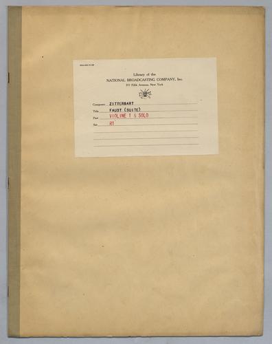 Faust -Parts: Violin 1 and Solo