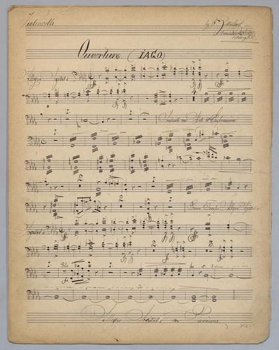 Ouverture : Iago - Parts: Violoncello