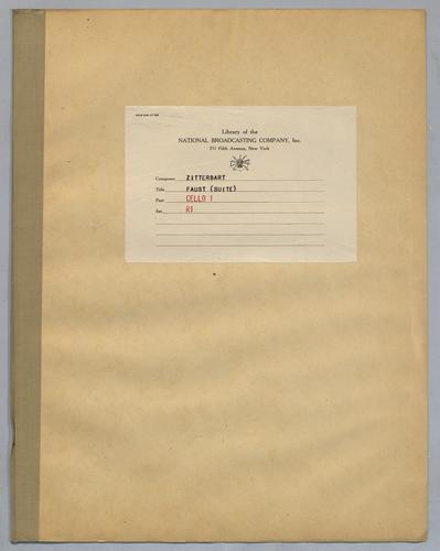 Faust - Parts: Cello 1