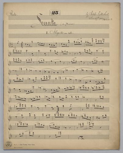 Sonata : [no.] 25 - Parts: Flute