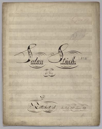 Salon Stück : No. 3 : für Piano : [in G major],
