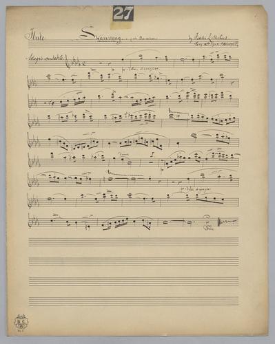 Swansong : [no. 1] - Parts: Flute