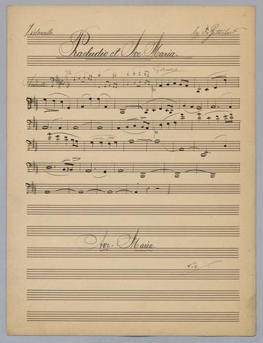 Praeludio et Ave Maria - Parts: Violoncello