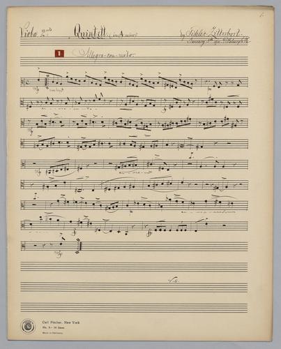 Quintett : in A Minor - Parts: Viola 2