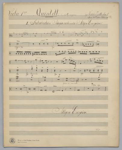 Quintett : in C Major - Parts: Viola 1