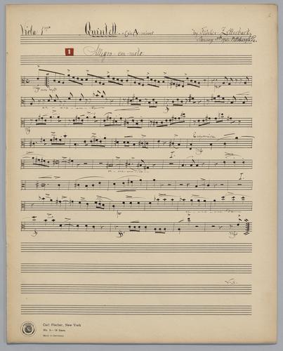 Quintett : in A Minor - Parts: Viola 1