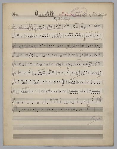 Quintett : in Eb Major - Parts: Oboe