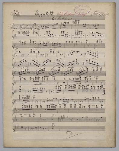 Quintett : in Eb Major - Parts: Flute