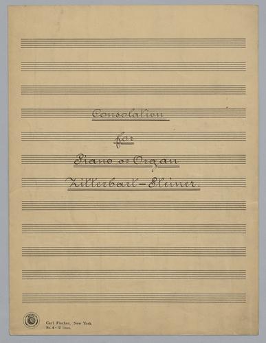 Consolation : for Piano or Organ : [in Eb major]
