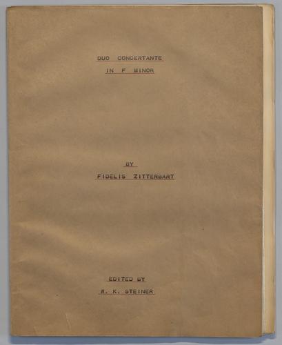 Duo Concertante : in F Minor : [for 2 pianos],