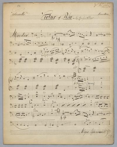 Ouverture : Victor of Rhe - Parts: Violoncello