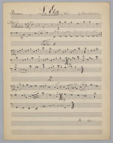 La Elité : Valse - Parts: Bassoon
