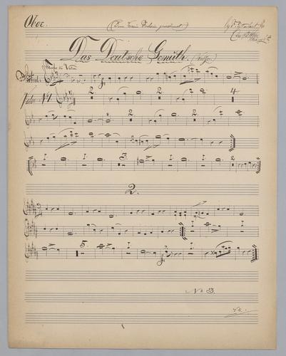 Das Deutsche-Gemüth - Parts: Oboe
