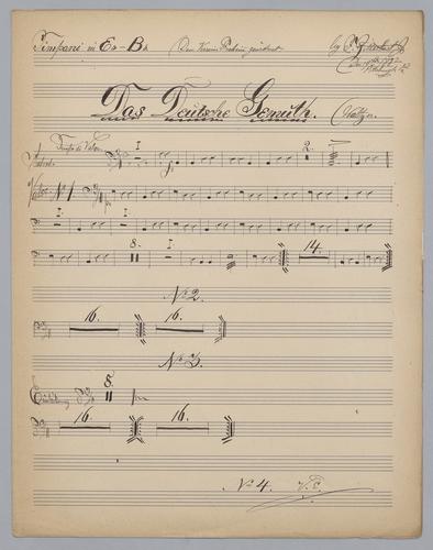 Das Deutsche-Gemüth - Parts: Timpani