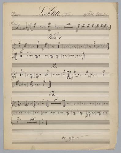 La Elité : Valse - Parts: Drum